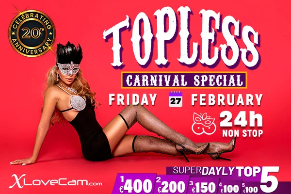 Événement spécial de carnaval seins nus avec des animations 24 heures sur 24.